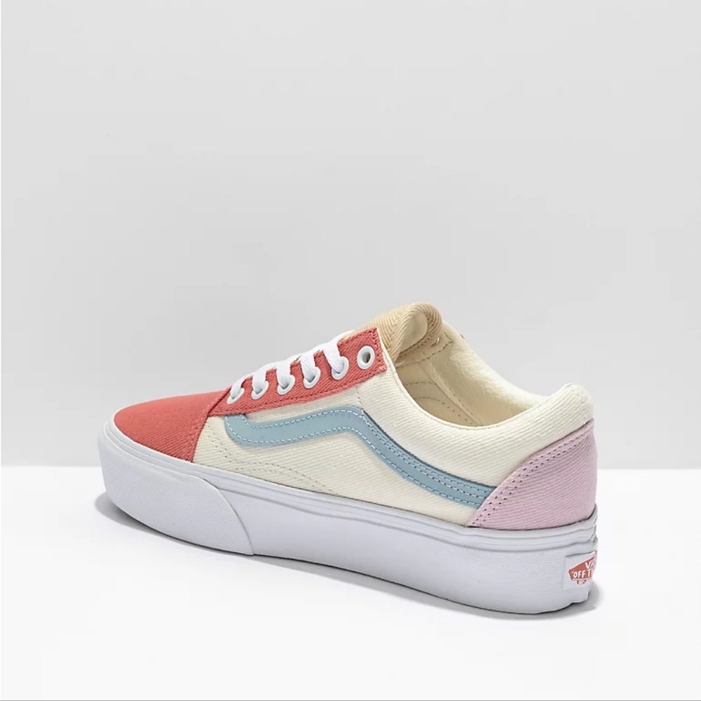 Vans Old Skool Pastel Twill Platform Women Shoes - Picture 2 of 16